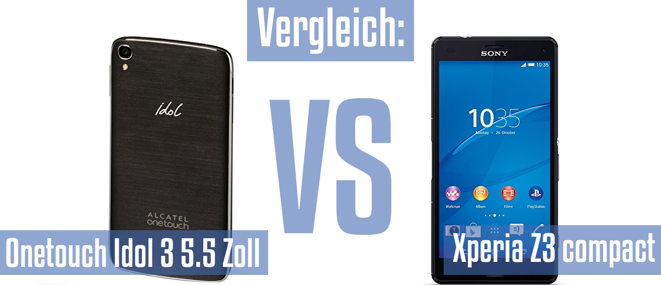 Alcatel Onetouch Idol 3 5.5 Zoll und Alcatel Onetouch Idol 3 5.5 Zoll im Vergleichstest