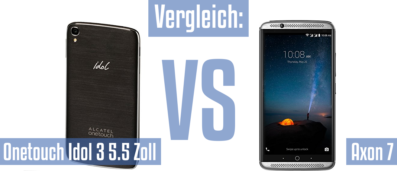 Alcatel Onetouch Idol 3 5.5 Zoll und Alcatel Onetouch Idol 3 5.5 Zoll im Vergleichstest