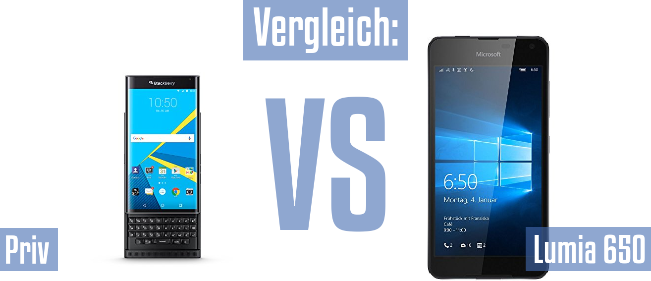 Blackberry Priv und Blackberry Priv im Vergleichstest
