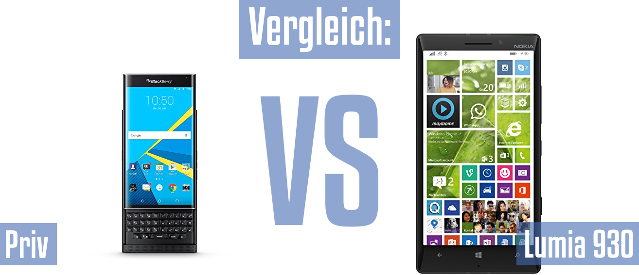 Blackberry Priv und Blackberry Priv im Vergleichstest