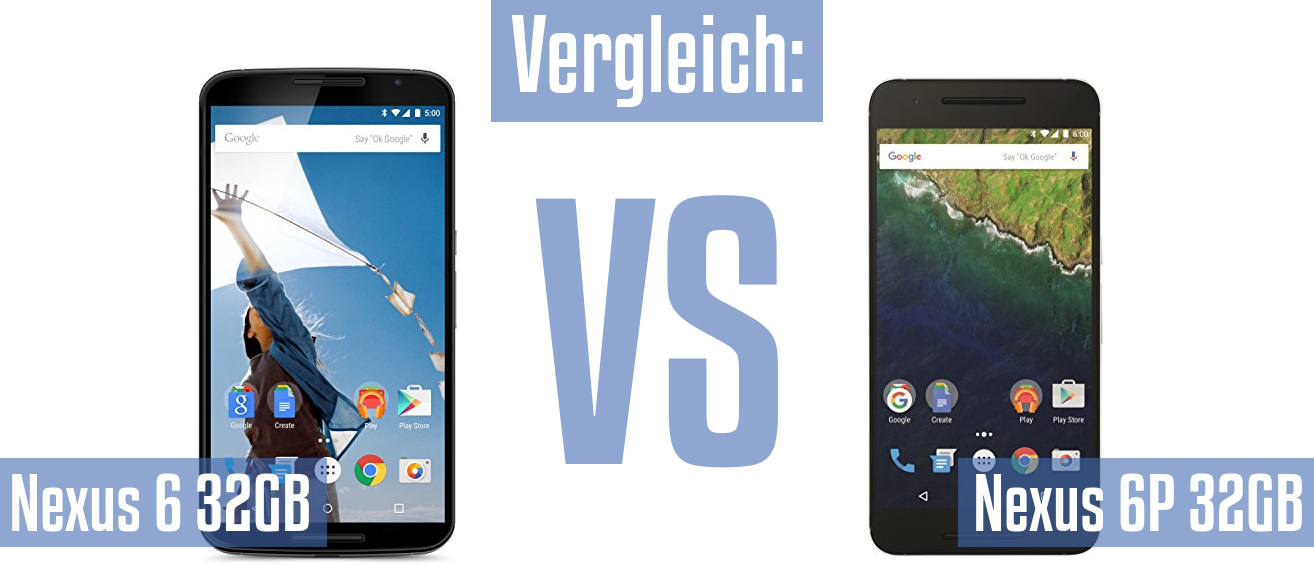Google Nexus 6 32GB und Google Nexus 6 32GB im Vergleichstest