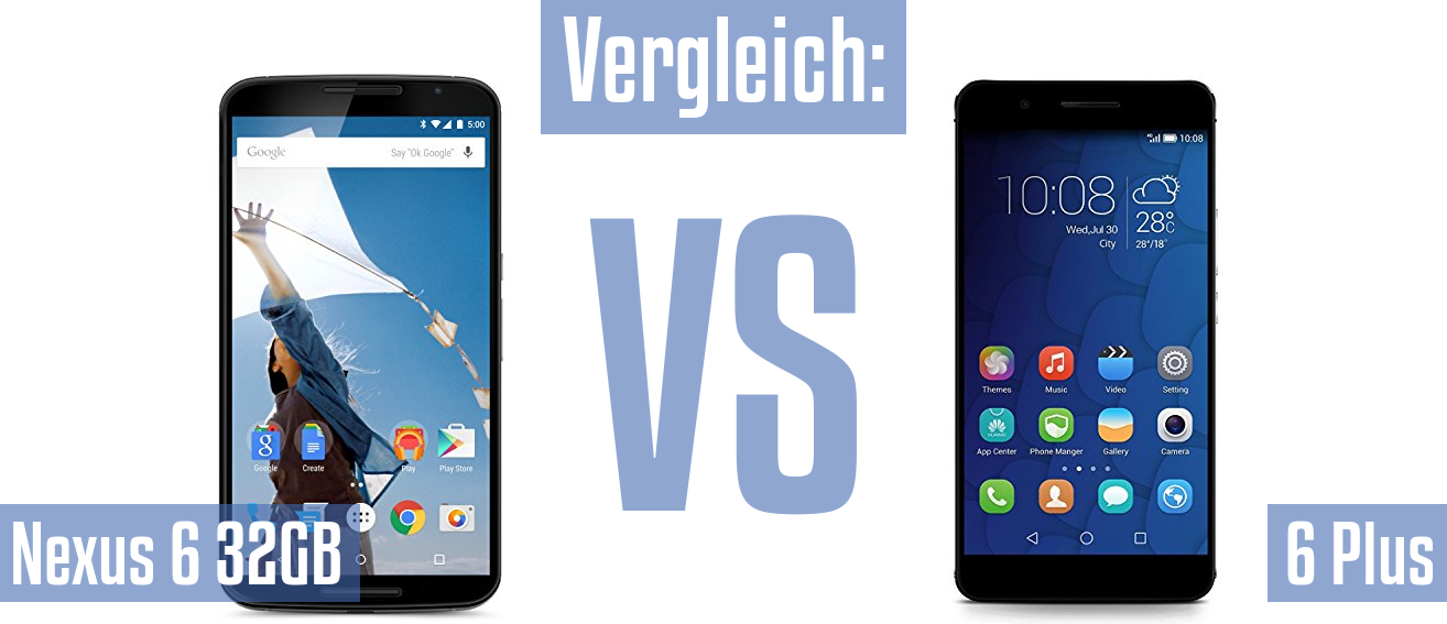 Google Nexus 6 32GB und Google Nexus 6 32GB im Vergleichstest