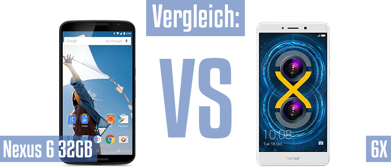 Google Nexus 6 32GB und Google Nexus 6 32GB im Vergleichstest