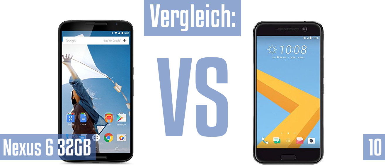 Google Nexus 6 32GB und Google Nexus 6 32GB im Vergleichstest