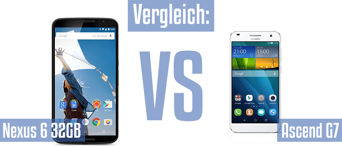 Google Nexus 6 32GB und Google Nexus 6 32GB im Vergleichstest