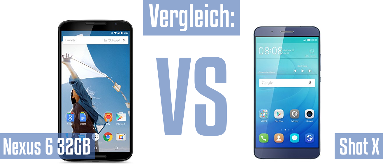 Google Nexus 6 32GB und Google Nexus 6 32GB im Vergleichstest