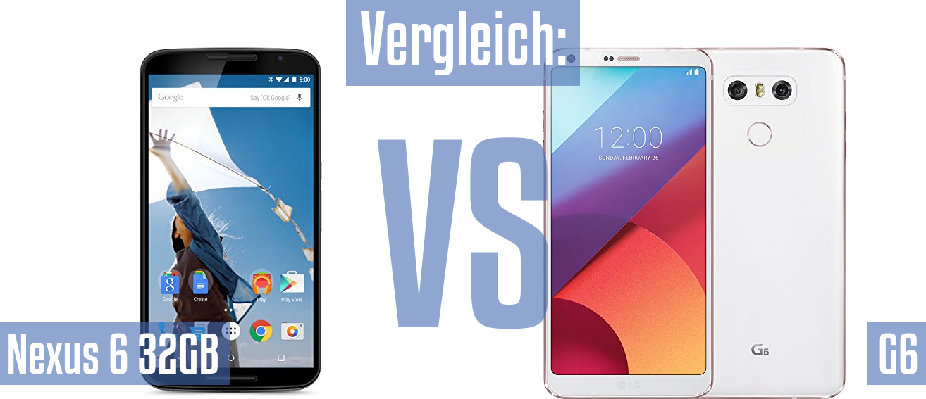 Google Nexus 6 32GB und Google Nexus 6 32GB im Vergleichstest