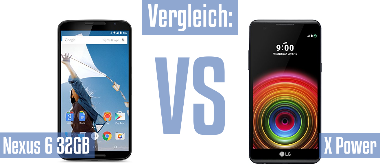 Google Nexus 6 32GB und Google Nexus 6 32GB im Vergleichstest