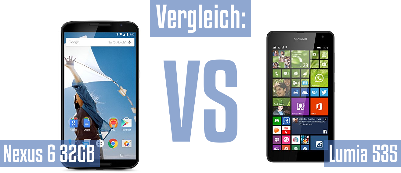 Google Nexus 6 32GB und Google Nexus 6 32GB im Vergleichstest