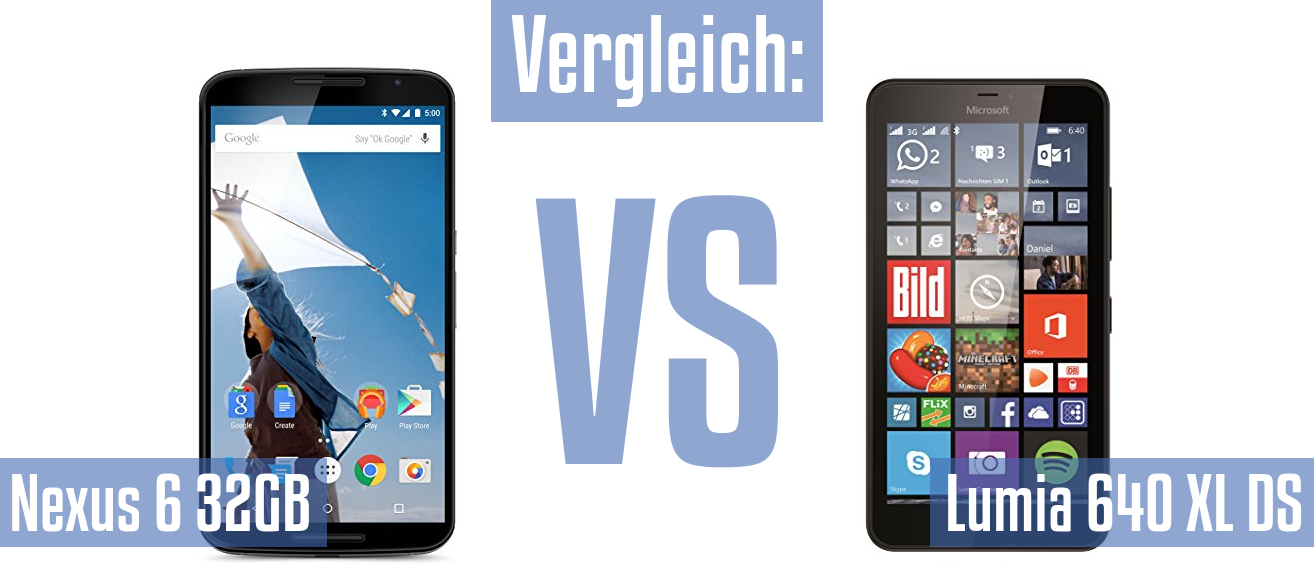 Google Nexus 6 32GB und Google Nexus 6 32GB im Vergleichstest