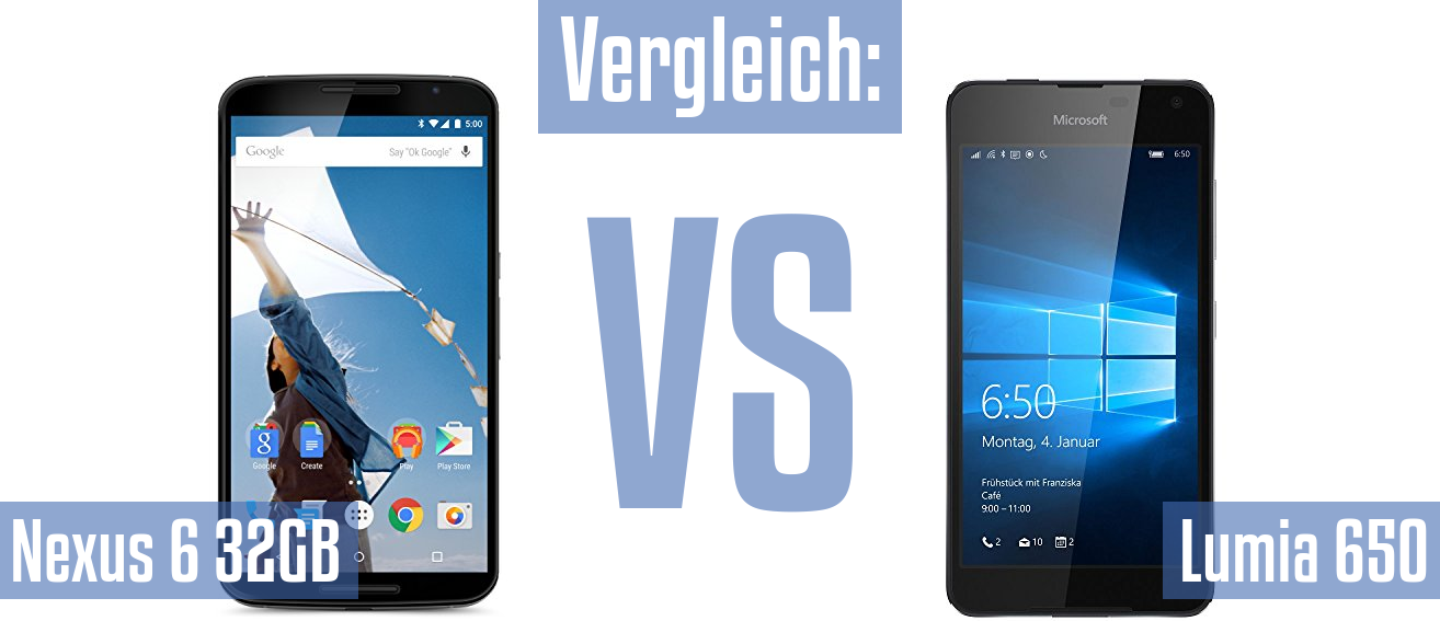 Google Nexus 6 32GB und Google Nexus 6 32GB im Vergleichstest