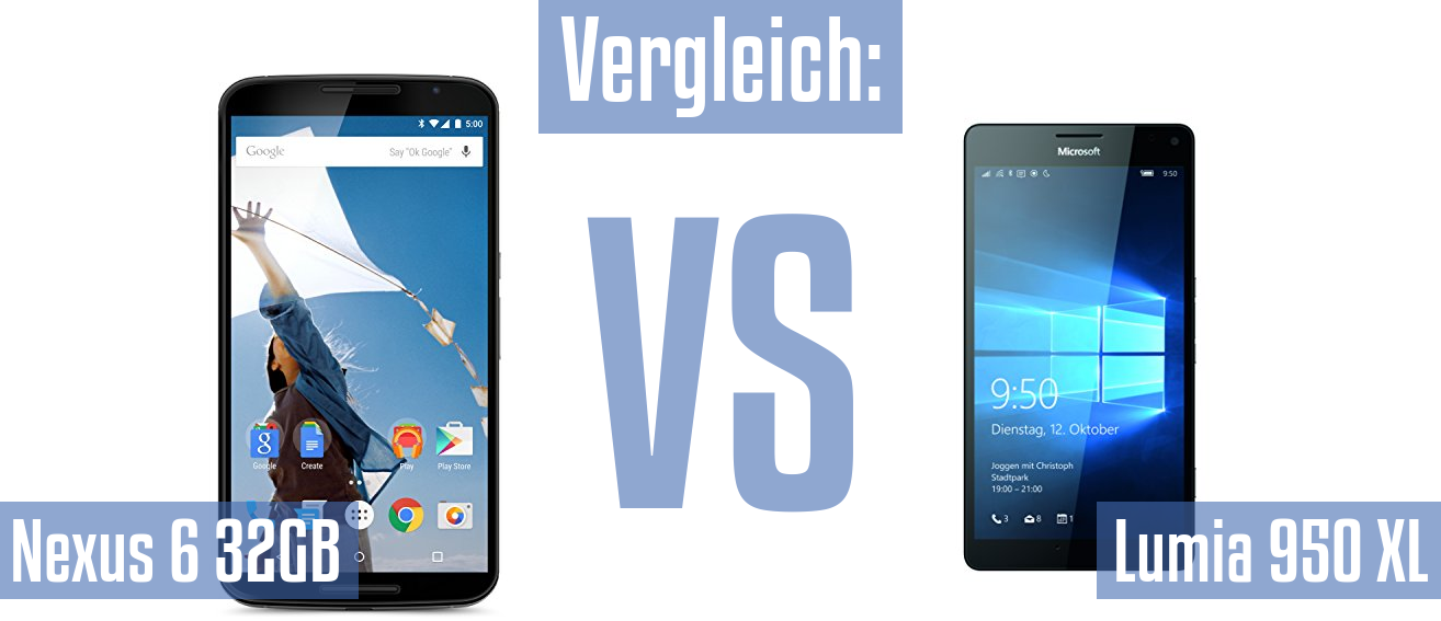 Google Nexus 6 32GB und Google Nexus 6 32GB im Vergleichstest
