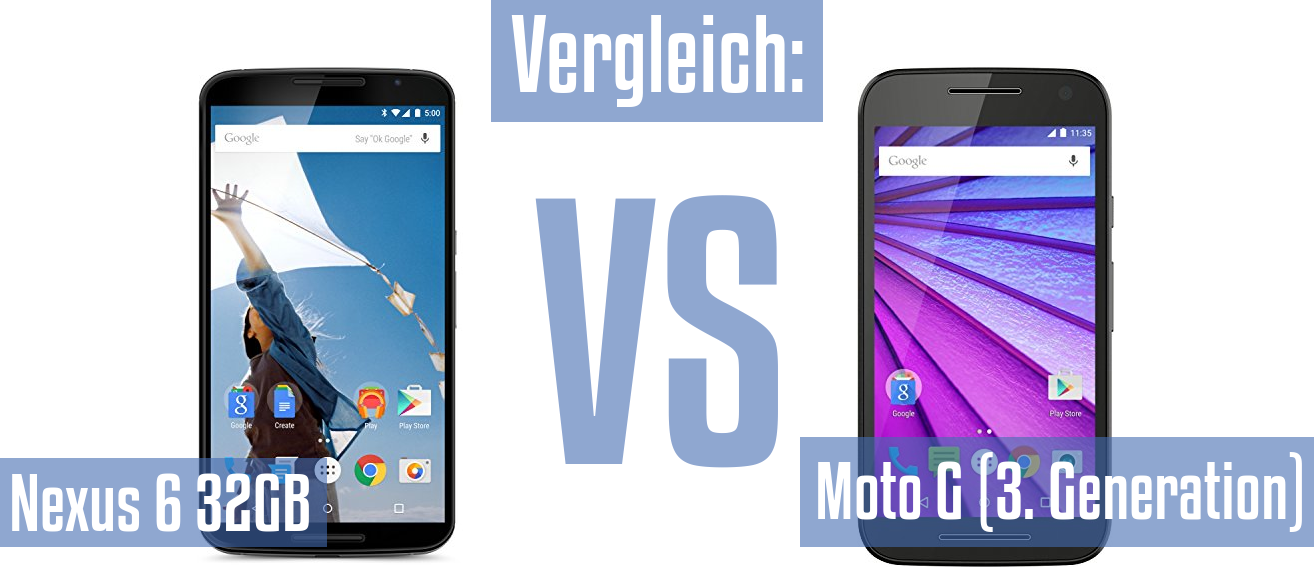 Google Nexus 6 32GB und Google Nexus 6 32GB im Vergleichstest