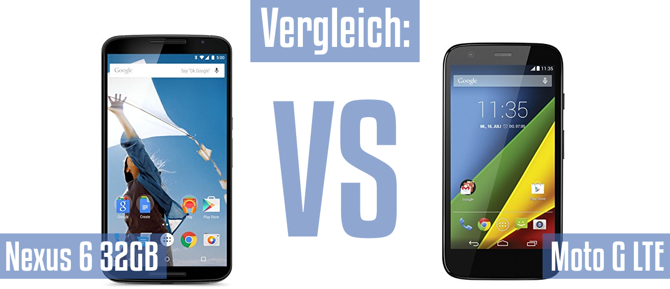 Google Nexus 6 32GB und Google Nexus 6 32GB im Vergleichstest