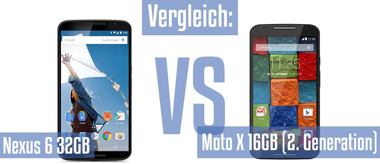 Google Nexus 6 32GB und Google Nexus 6 32GB im Vergleichstest