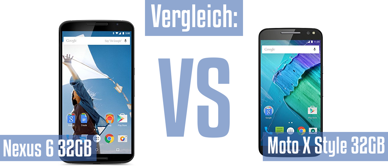 Google Nexus 6 32GB und Google Nexus 6 32GB im Vergleichstest