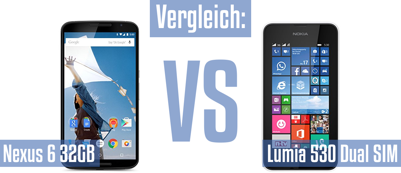 Google Nexus 6 32GB und Google Nexus 6 32GB im Vergleichstest