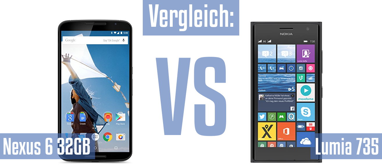 Google Nexus 6 32GB und Google Nexus 6 32GB im Vergleichstest