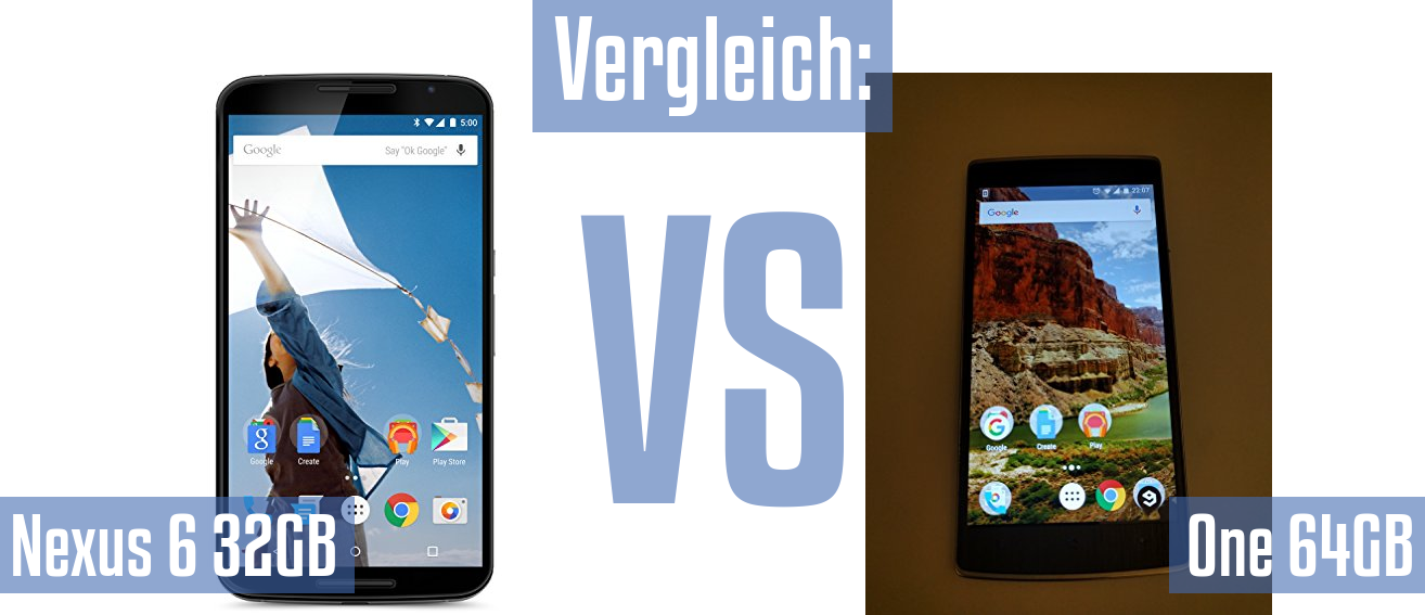 Google Nexus 6 32GB und Google Nexus 6 32GB im Vergleichstest