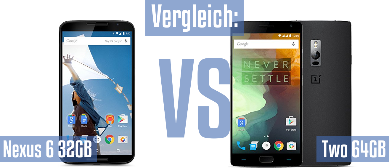 Google Nexus 6 32GB und Google Nexus 6 32GB im Vergleichstest