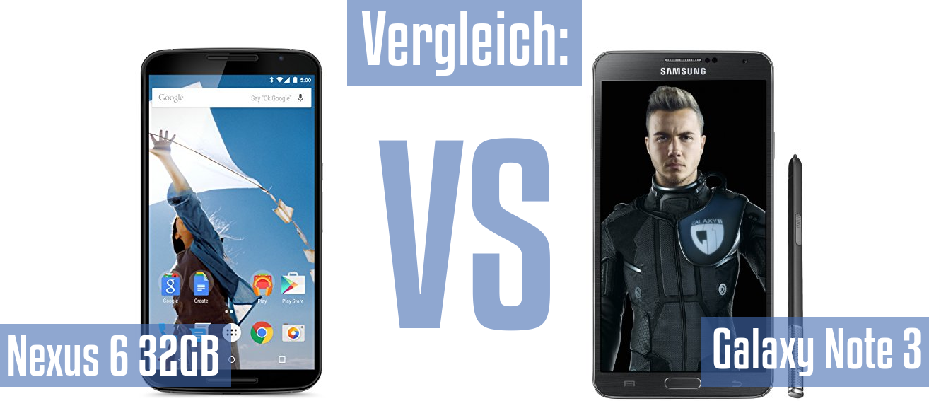 Google Nexus 6 32GB und Google Nexus 6 32GB im Vergleichstest