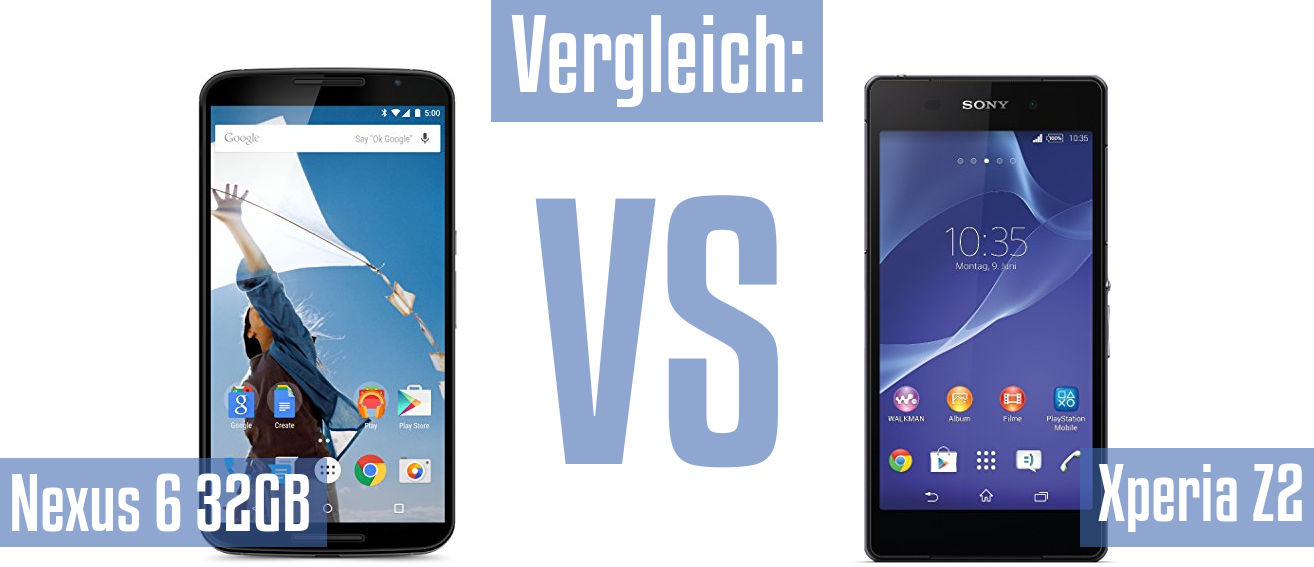 Google Nexus 6 32GB und Google Nexus 6 32GB im Vergleichstest