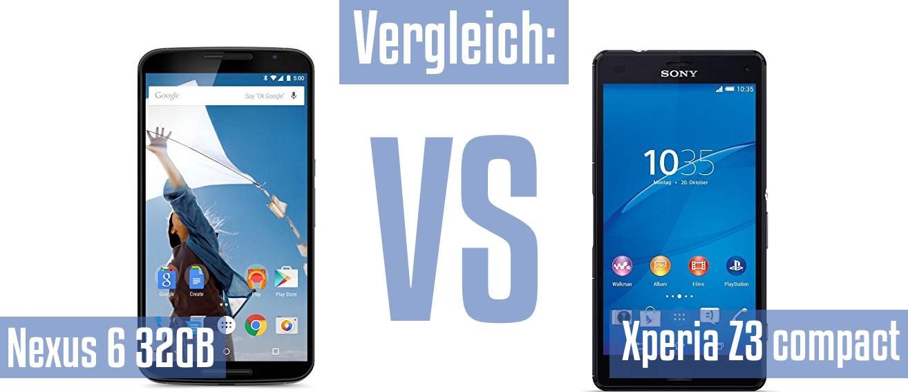 Google Nexus 6 32GB und Google Nexus 6 32GB im Vergleichstest