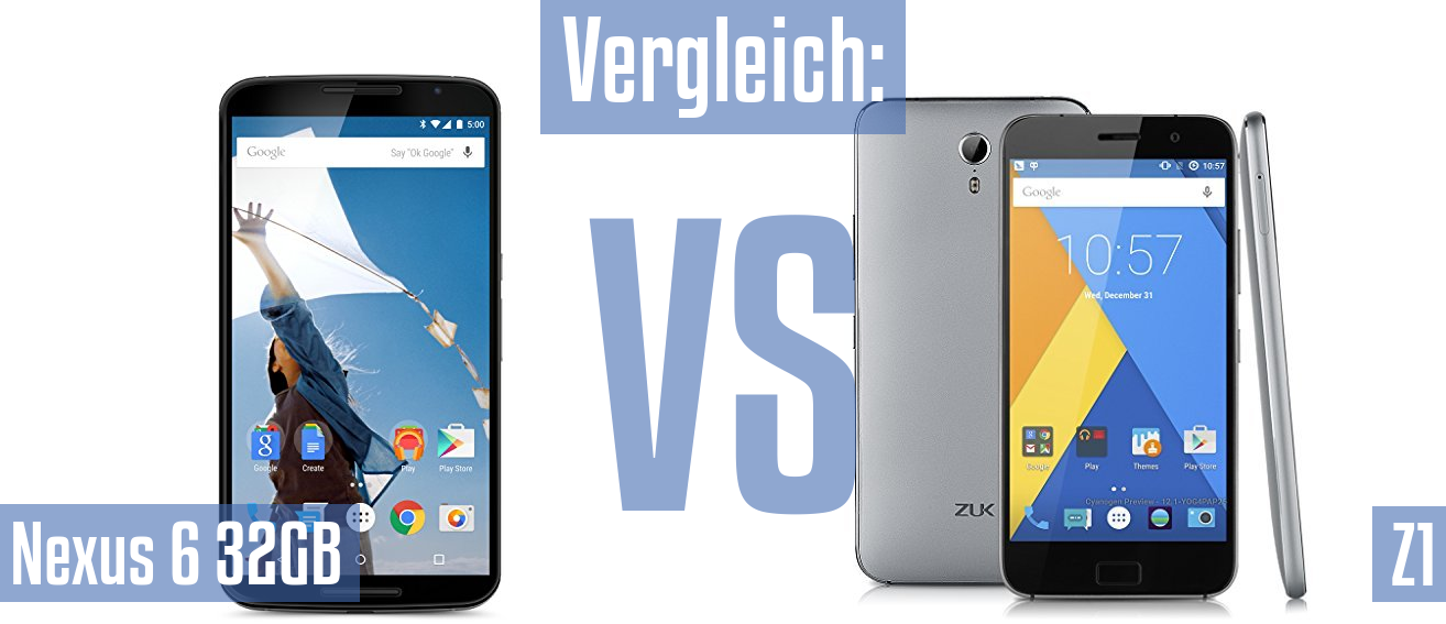 Google Nexus 6 32GB und Google Nexus 6 32GB im Vergleichstest