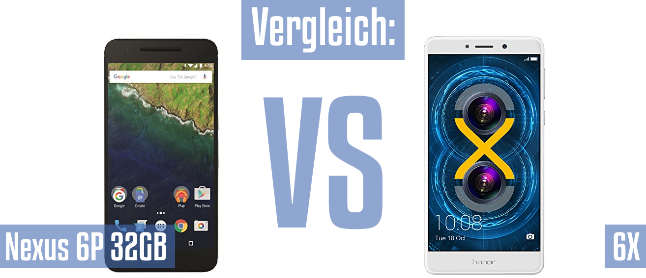 Google Nexus 6P 32GB und Google Nexus 6P 32GB im Vergleichstest