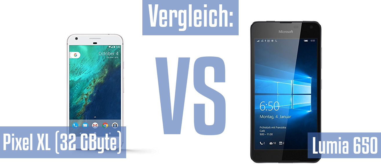 Google Pixel XL (32 GByte) und Google Pixel XL (32 GByte) im Vergleichstest
