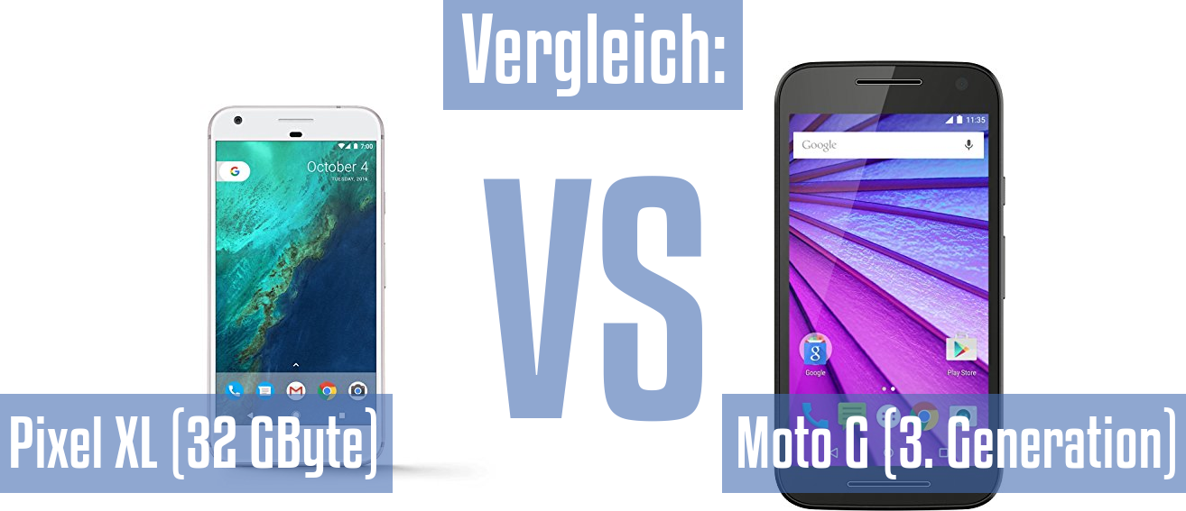 Google Pixel XL (32 GByte) und Google Pixel XL (32 GByte) im Vergleichstest