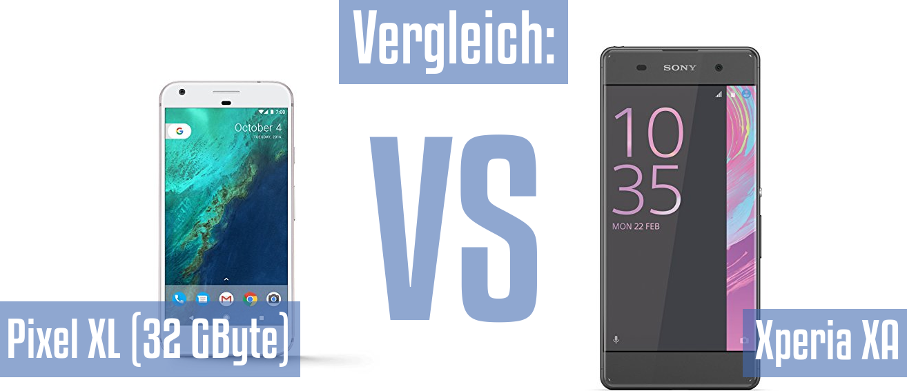 Google Pixel XL (32 GByte) und Google Pixel XL (32 GByte) im Vergleichstest