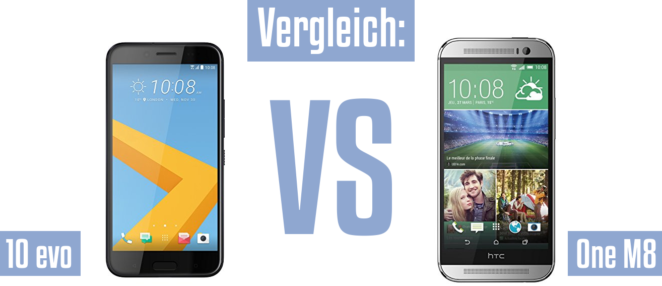 HTC 10 evo und HTC 10 evo im Vergleichstest