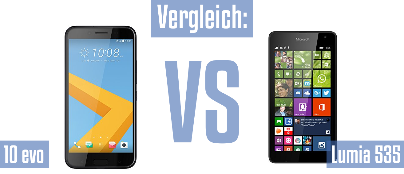 HTC 10 evo und HTC 10 evo im Vergleichstest