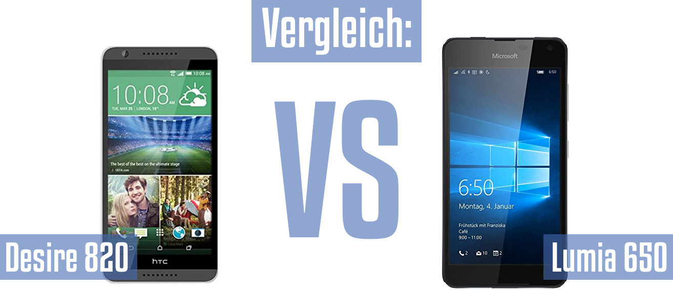 HTC Desire 820 und HTC Desire 820 im Vergleichstest