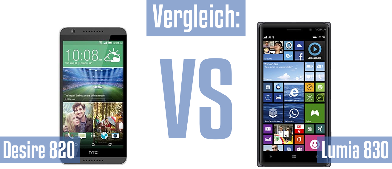 HTC Desire 820 und HTC Desire 820 im Vergleichstest