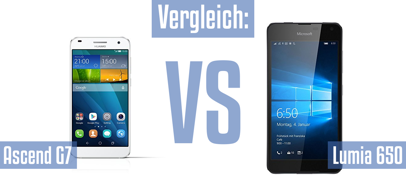 Huawei Ascend G7 und Huawei Ascend G7 im Vergleichstest