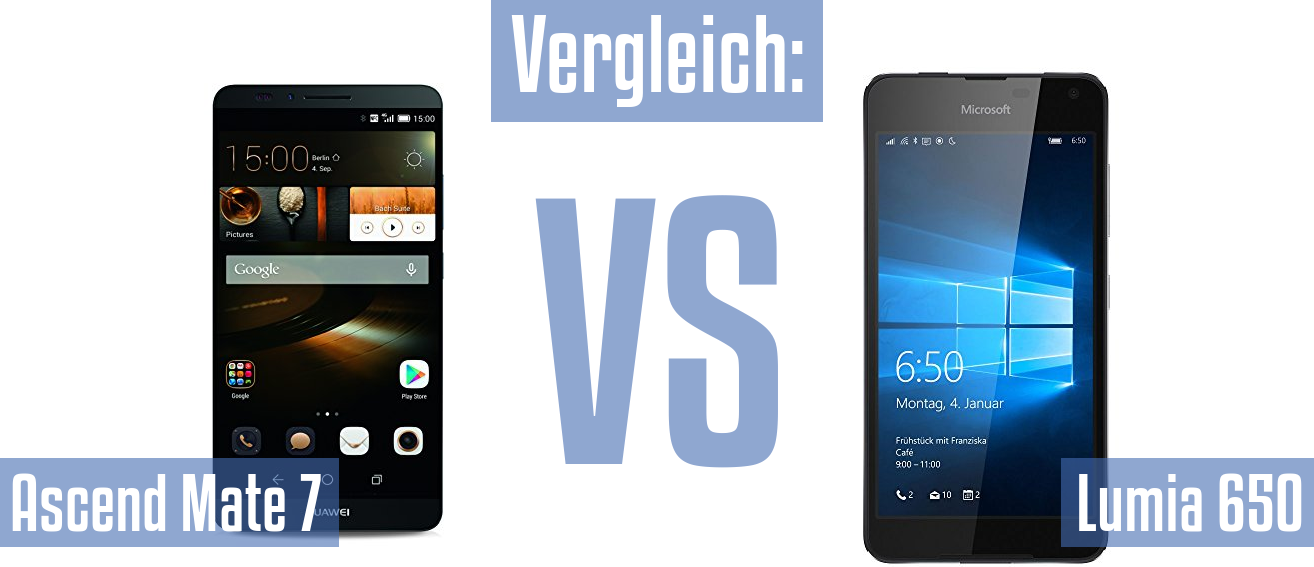 Huawei Ascend Mate 7 und Huawei Ascend Mate 7 im Vergleichstest