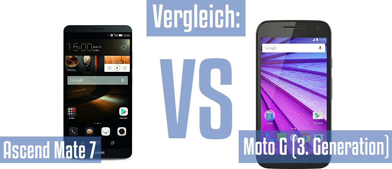 Huawei Ascend Mate 7 und Huawei Ascend Mate 7 im Vergleichstest