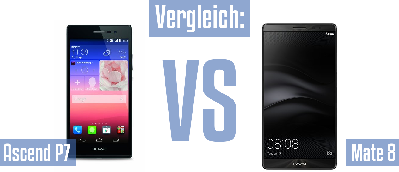 Huawei Ascend P7 und Huawei Ascend P7 im Vergleichstest