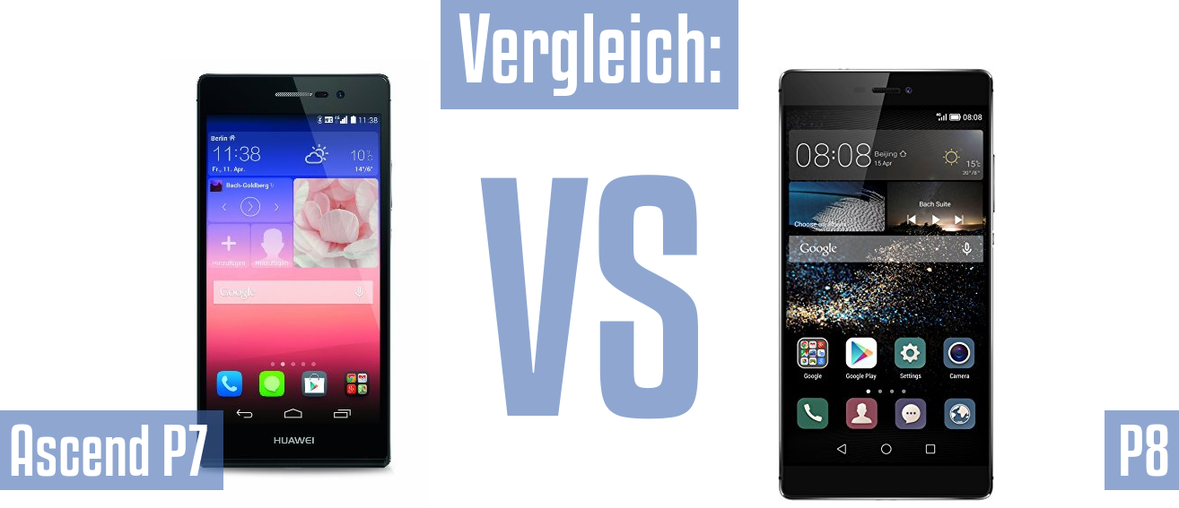 Huawei Ascend P7 und Huawei Ascend P7 im Vergleichstest