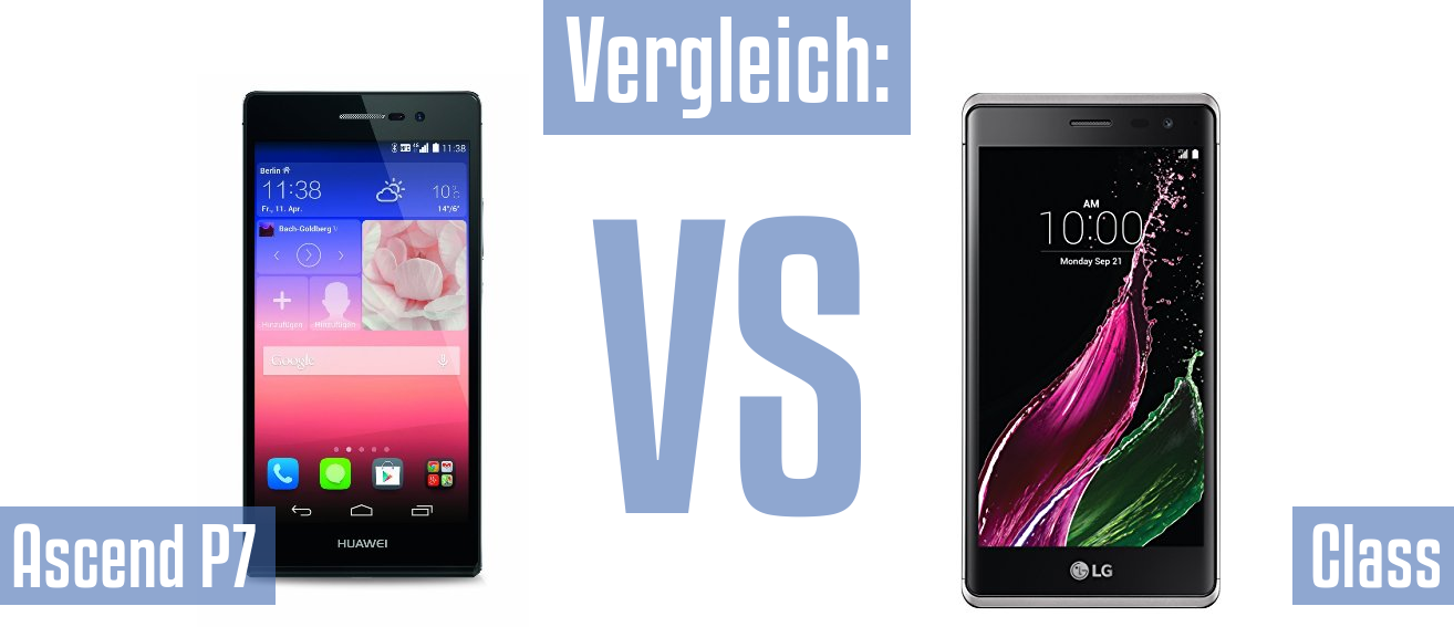 Huawei Ascend P7 und Huawei Ascend P7 im Vergleichstest