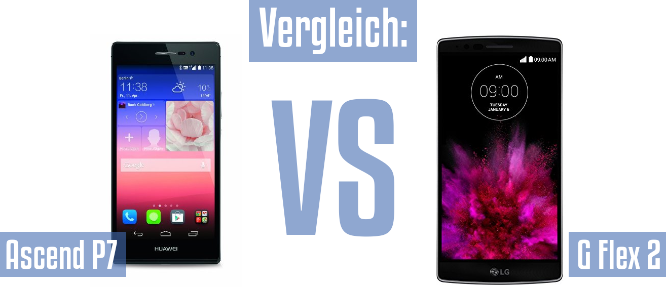 Huawei Ascend P7 und Huawei Ascend P7 im Vergleichstest