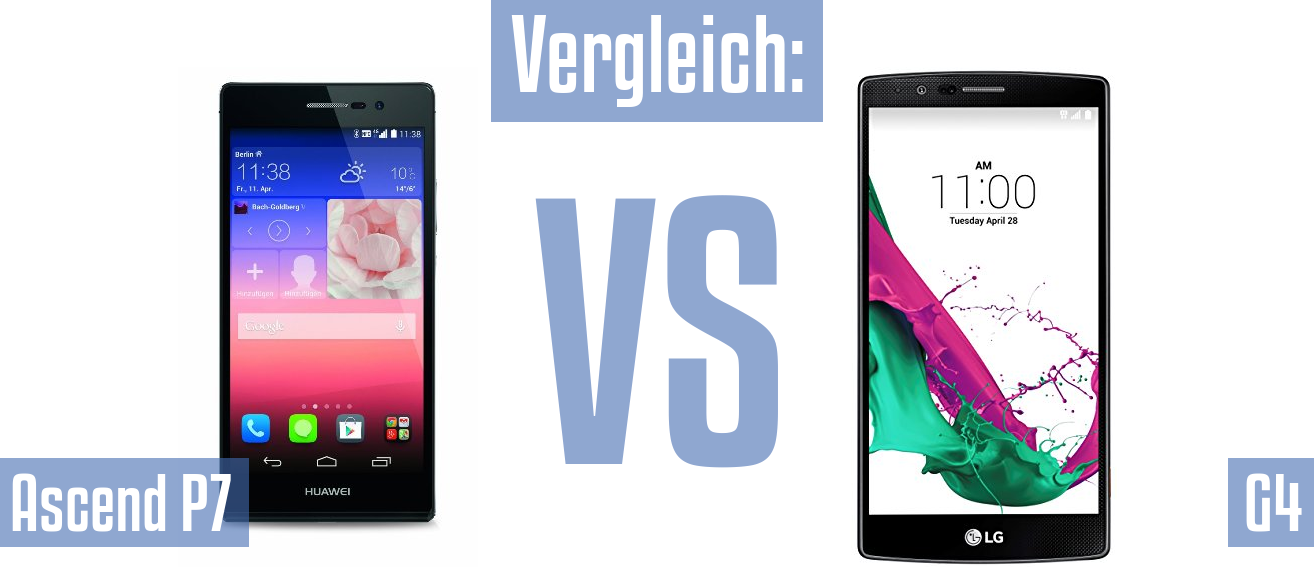 Huawei Ascend P7 und Huawei Ascend P7 im Vergleichstest