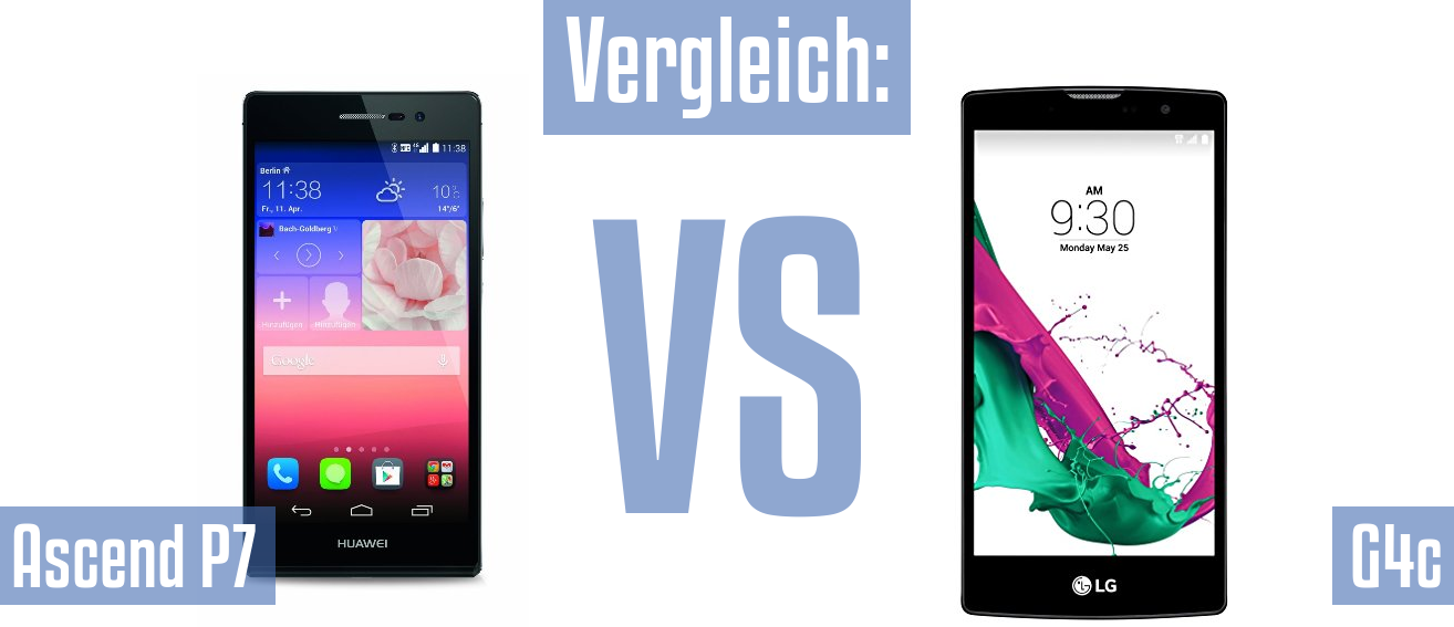 Huawei Ascend P7 und Huawei Ascend P7 im Vergleichstest