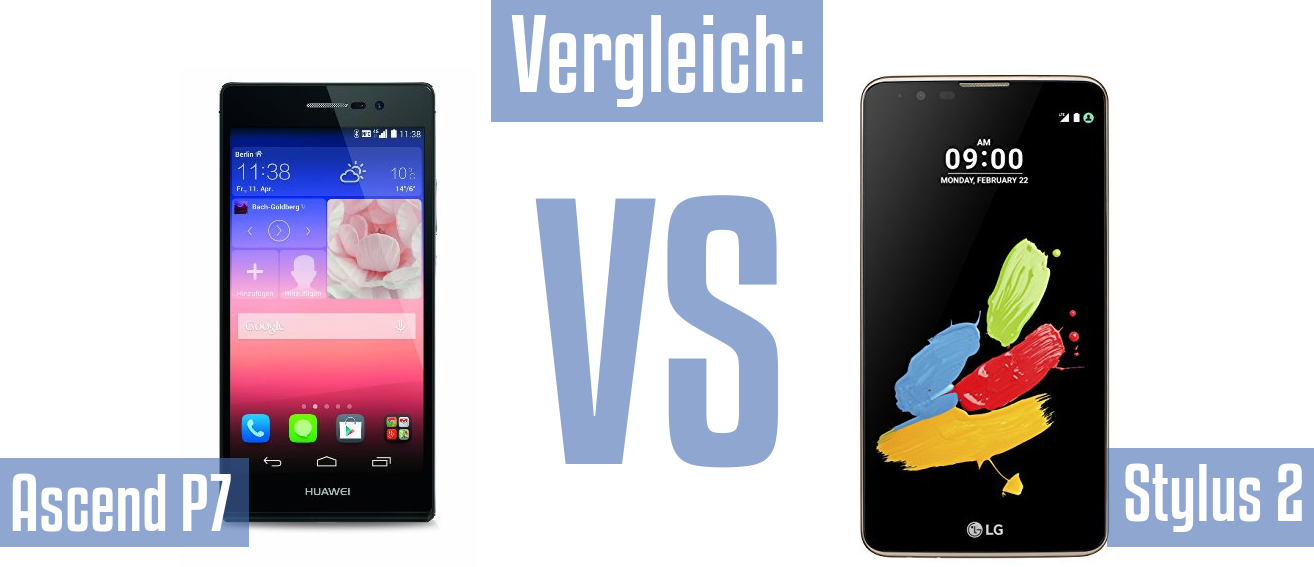 Huawei Ascend P7 und Huawei Ascend P7 im Vergleichstest