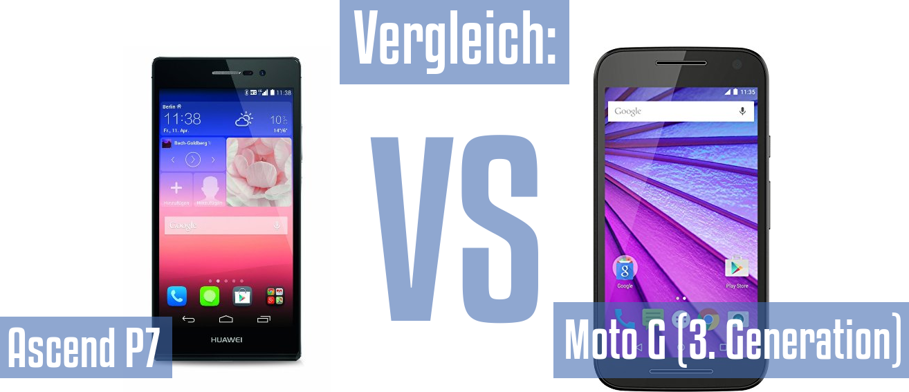 Huawei Ascend P7 und Huawei Ascend P7 im Vergleichstest