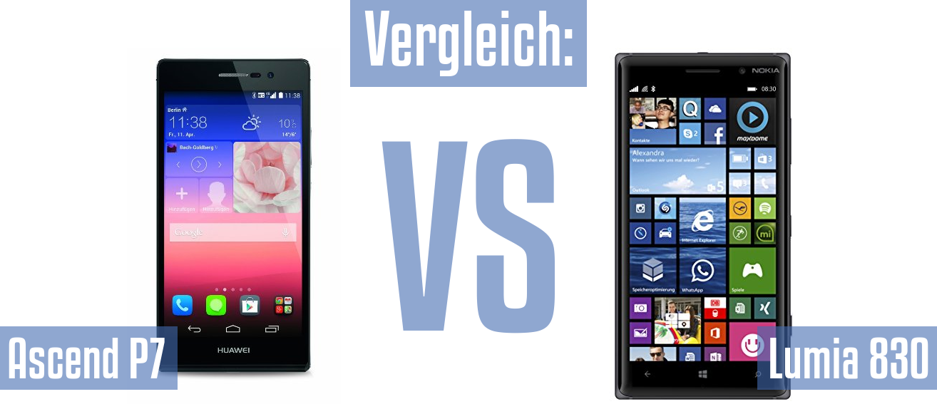 Huawei Ascend P7 und Huawei Ascend P7 im Vergleichstest