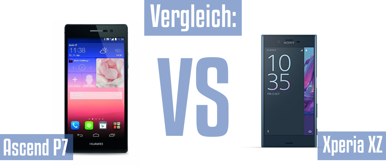 Huawei Ascend P7 und Huawei Ascend P7 im Vergleichstest