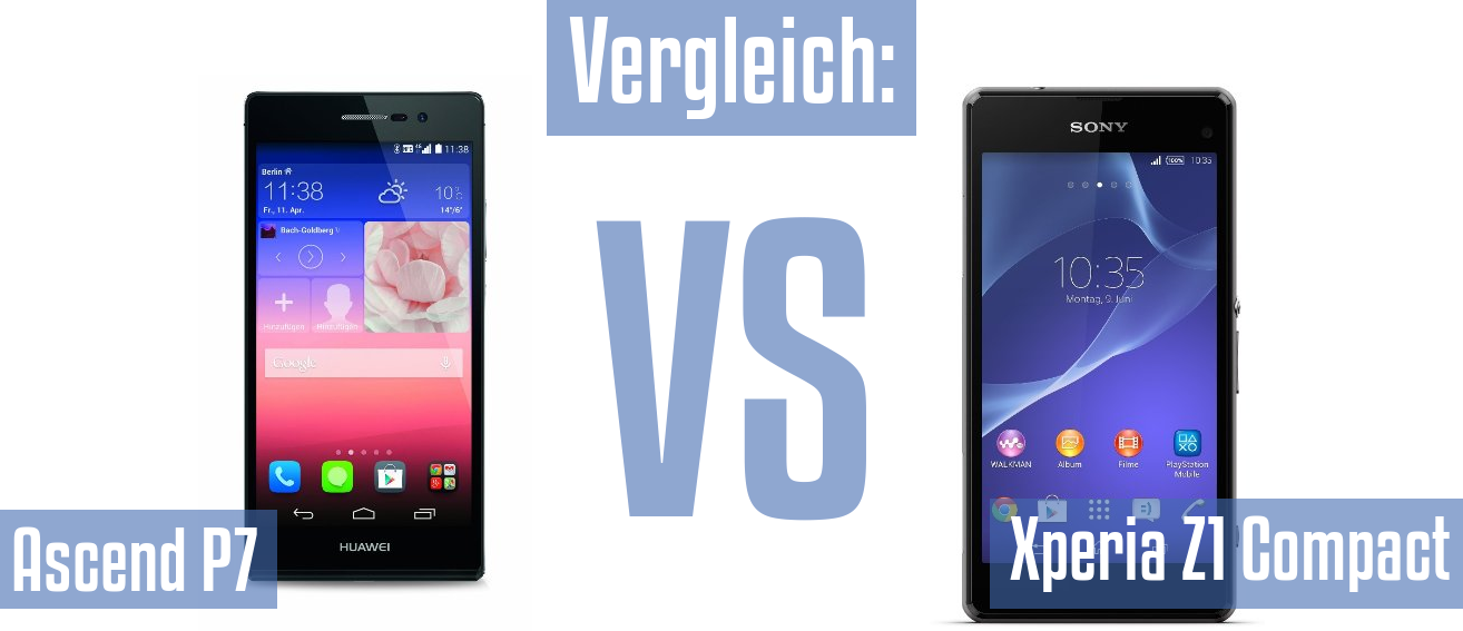 Huawei Ascend P7 und Huawei Ascend P7 im Vergleichstest